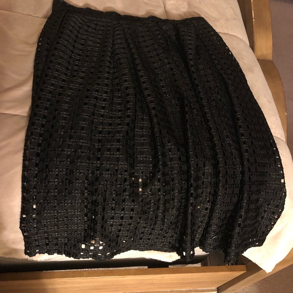 New York and Company Black squared skirt, size 12